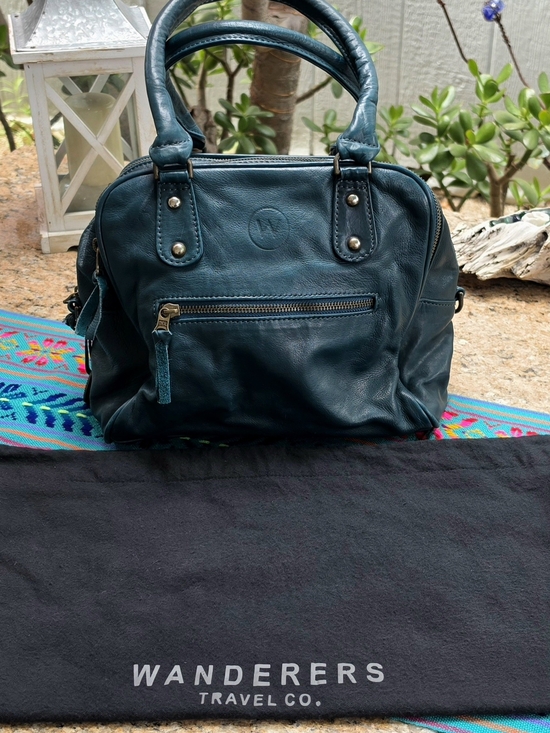 Wanderers Travel Co Handbags - Wanderers Travel Co. "Provence" Teal Leather Satchel Handbag